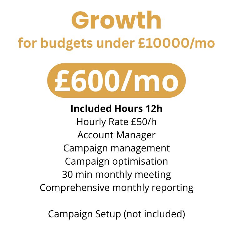 Growth Ecommerce PPC Management Service Plan